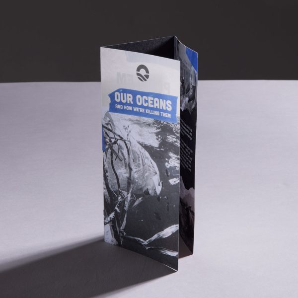 Tri fold flyers printed on 150gsm silk